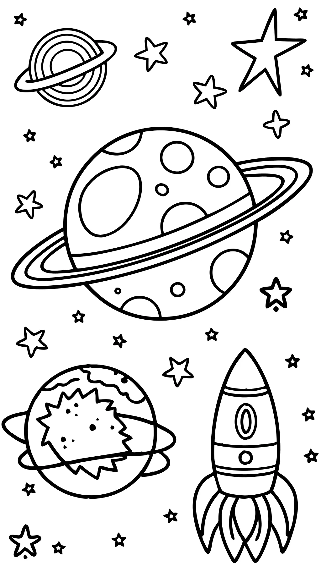 space coloring pages